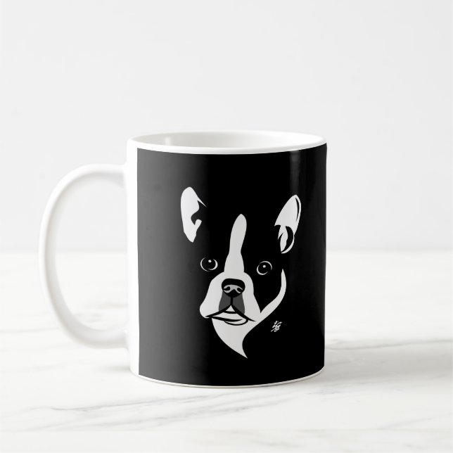 Boston Terrier Dog Mugs (Left)