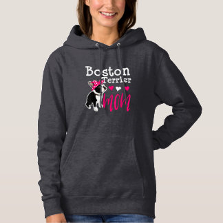 Boston Terrier Dog Mum Owner Cute Funny Hoodie