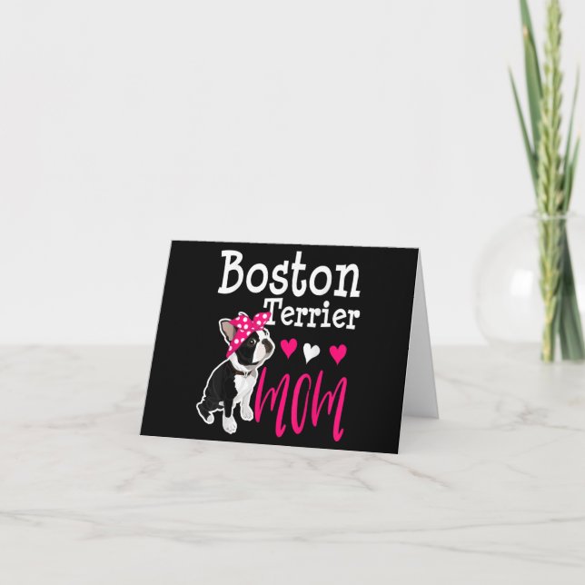Boston Terrier Dog Mum Owner Cute Funny   Thank You Card (Front)