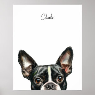 Boston Terrier Dog Personalized Print