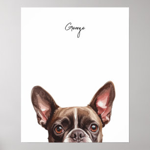 Boston Terrier Dog Personalized Print