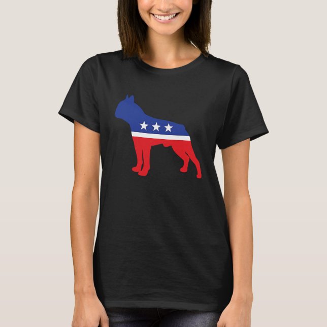 Boston Terrier Dog  Political Symbol Election Masc T-Shirt (Front)
