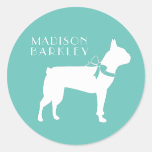 Boston Terrier Dog Puppy Classic Round Sticker