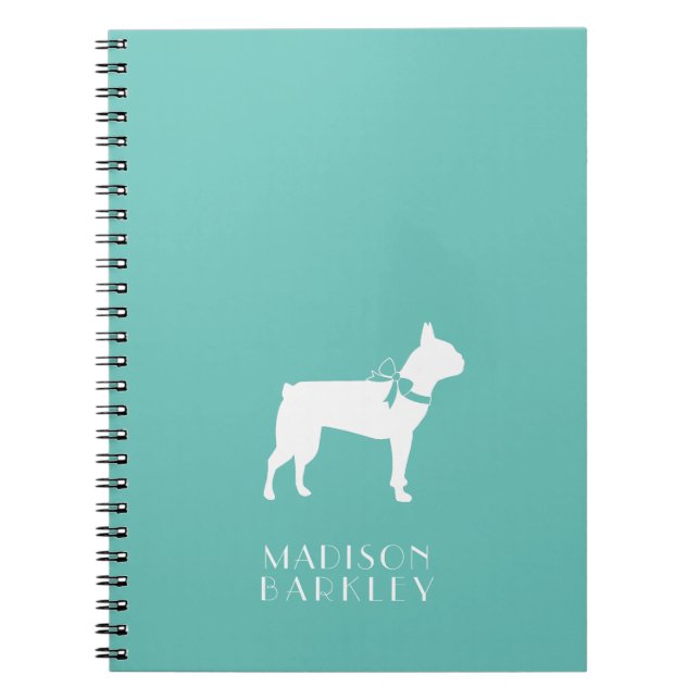 Boston Terrier Dog Puppy Notebook (Front)