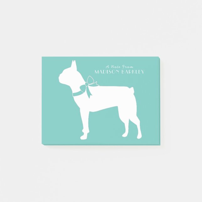 Boston Terrier Dog Puppy Post-it Notes (Front)