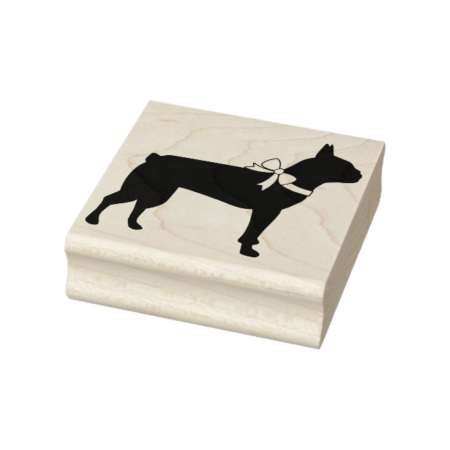 Boston Terrier Dog Puppy Rubber Stamp (Stamp)