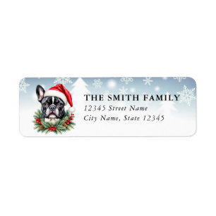 Boston Terrier Dog Return Address Labels