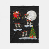 Boston Terrier Dog Santa Sleigh Flying Funny Chris