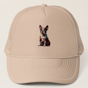 Boston Terrier Dog Trucker Hat