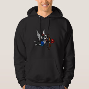 Boston Terrier Dog Valentines Day Pet Love Womens Hoodie