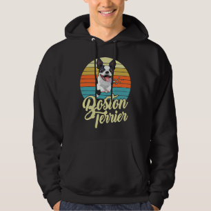 Boston Terrier Dog Vintage Hoodie