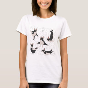 Boston terrier dog yoga T-Shirt