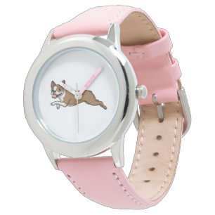 Boston Terrier Dogs Fawn Boston Terrier Running Watch