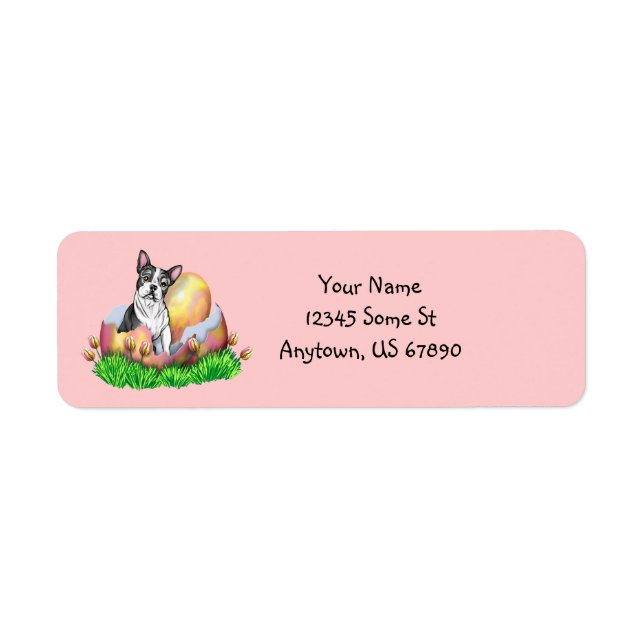 Boston Terrier Easter nb Labels (Front)