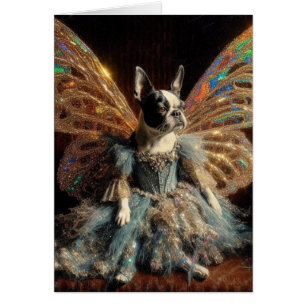Boston Terrier Fairy All Occasions Blank Inside 
