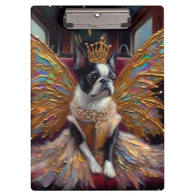 Boston Terrier Fairy Clipboard (Front)