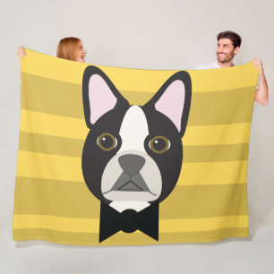Boston Terrier Fleece Blanket