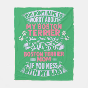 "Boston Terrier" fleece blanket. Blanket