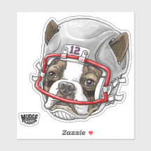 Boston Terrier Football Helmet 12