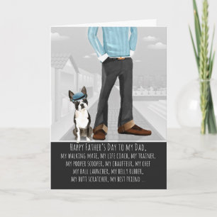 Boston Terrier from the Dog Father's Day Funny Card