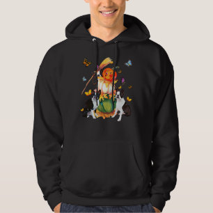 Boston Terrier Funny Scarecrow Halloween Hoodie