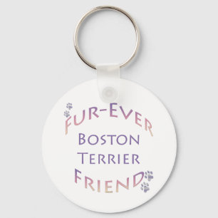 Boston Terrier Furever Key Ring