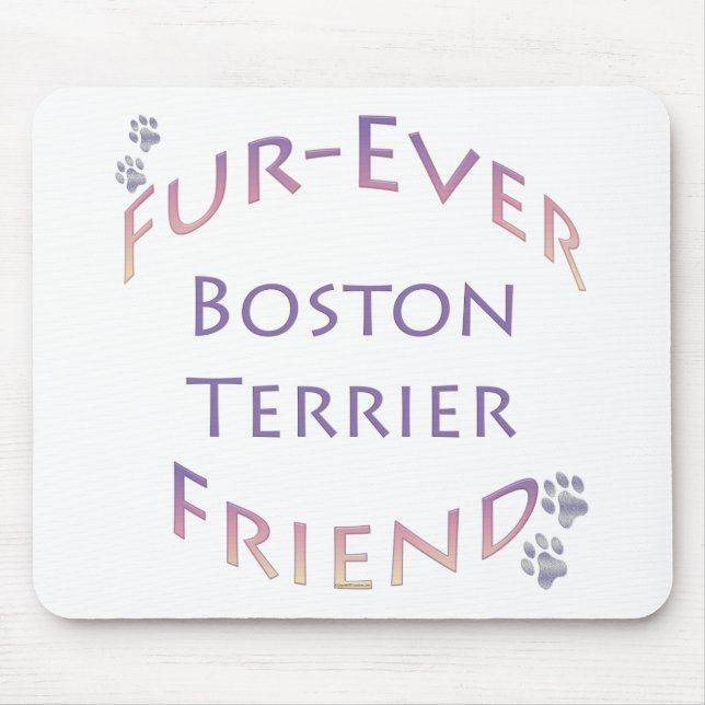 Boston Terrier Furever Mouse Pad (Front)