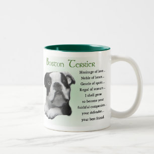 Boston Terrier Gifts Two-Tone Coffee Mug