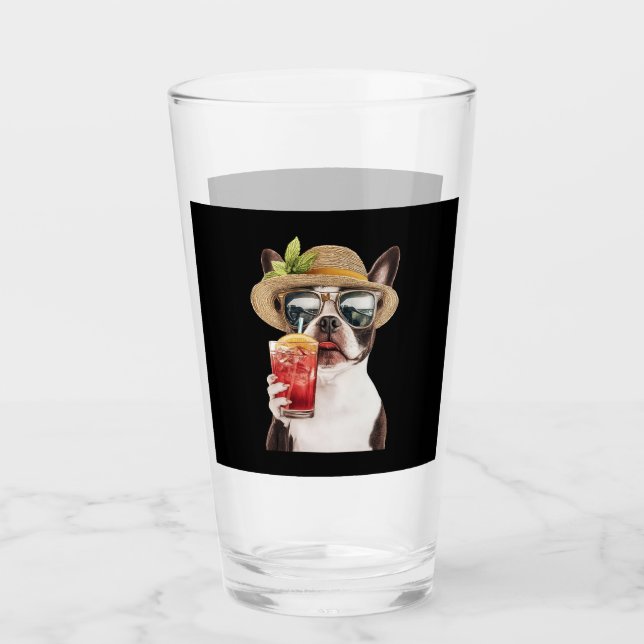 Boston Terrier Glass (Front)