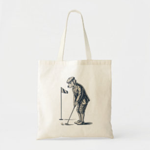 Boston Terrier Golf Vintage Dog Golfing Boston Mom Tote Bag