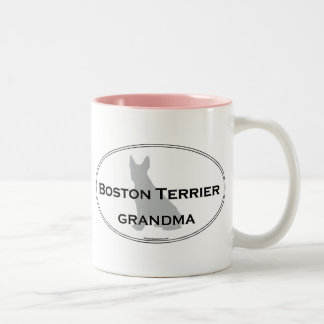 Boston Terrier Grandma Two-Tone Coffee Mug