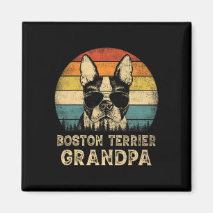 Boston Terrier Grandpa Dog Lovers Father's Day  Magnet