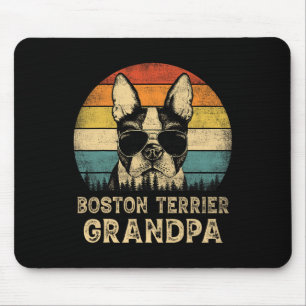 Boston Terrier Grandpa Dog Lovers Father's Day  Mouse Pad