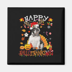 Boston Terrier Halloween Christmas Dog Happy Hallo Magnet
