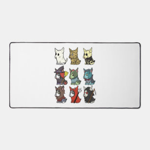 Boston Terrier Halloween Costume Desk Mat