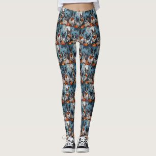boston terrier Halloween Spooky Leggings