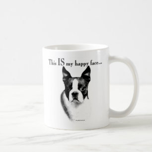 Boston Terrier Happy Face Coffee Mug