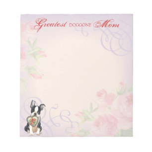 Boston Terrier Heart Mum Notepad