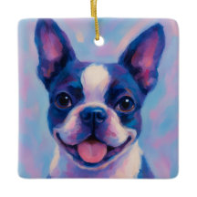 Boston Terrier Holiday Ornament - Christmas Orname