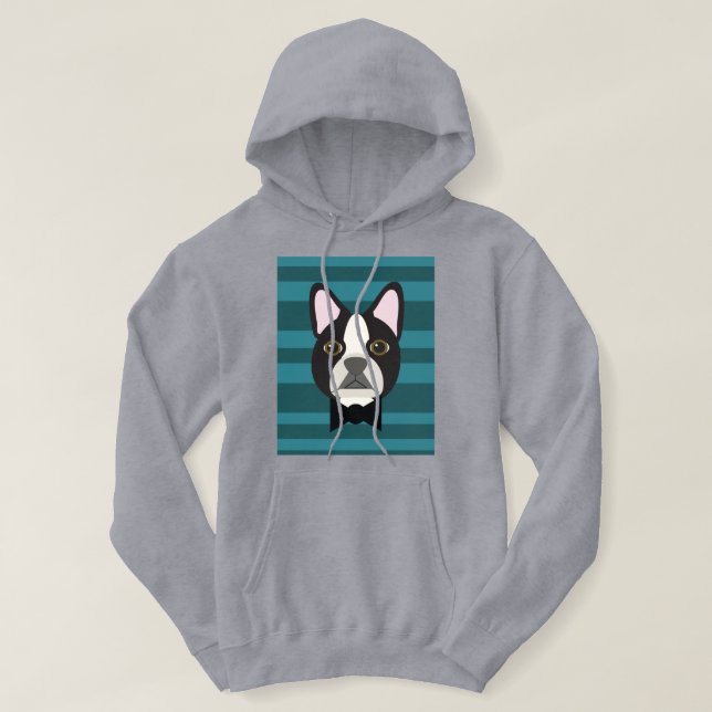 Boston Terrier Hoodie (Design Front)
