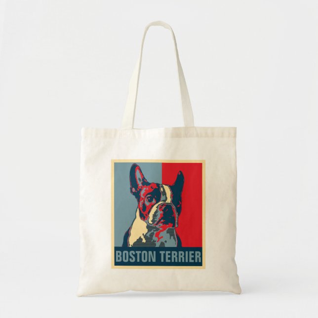Boston Terrier Hope Inspired Tote Bag (Front)