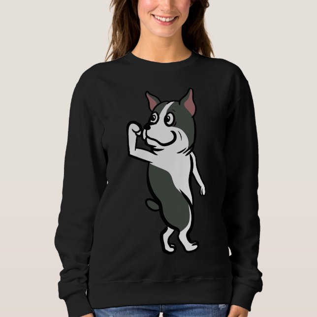 Boston Terrier Hype Dance Move Sweatshirt (Front)