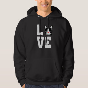 Boston Terrier I Love My Bostie For Dog Hoodie