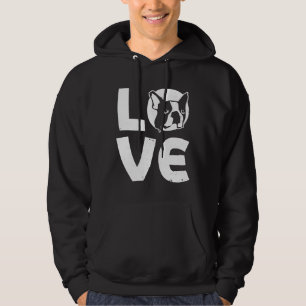 Boston Terrier  I Love My Terrier Dog Hoodie