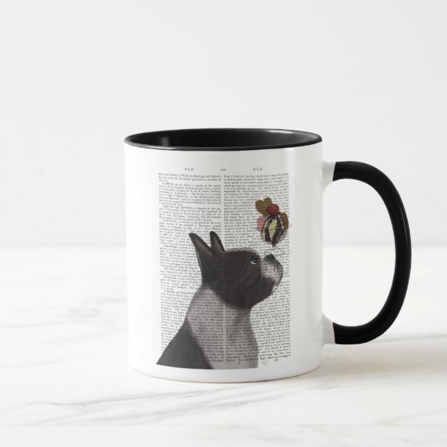 Boston Terrier Ice Cream Mug (Right)