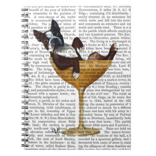 Boston Terrier in Cocktail Glass 2 Notebook