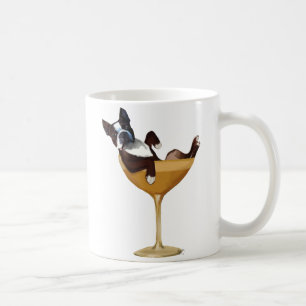 Boston Terrier in Cocktail Glass Coffee Mug