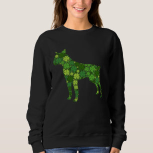 Boston Terrier Irish Green Shamrock C  St Patricks Sweatshirt
