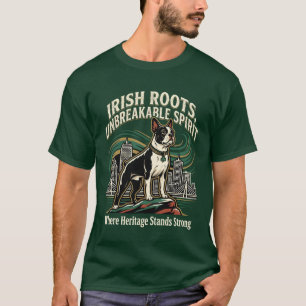 Boston Terrier Irish Heritage Pride T-Shirt
