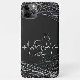 Boston Terrier is Heartbeat Cool Minimal Dog Love iPhone 11 Pro Max Case